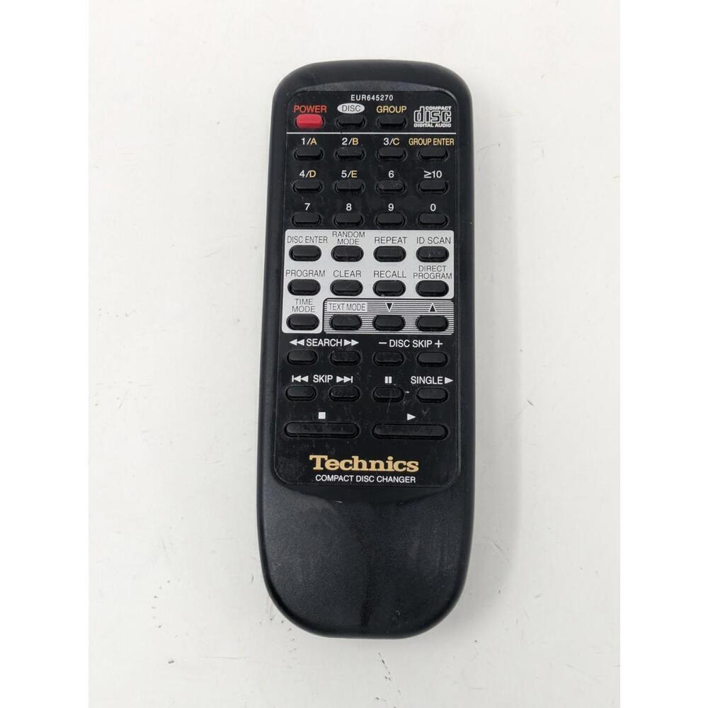 Technics EUR645270 CD Compact Disc Changer Remote Control Genuine OEM Working